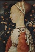 Antonio Pisanello A portrait of a young princess oil